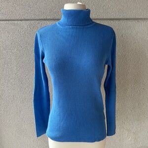 Blue Turtleneck Sweater